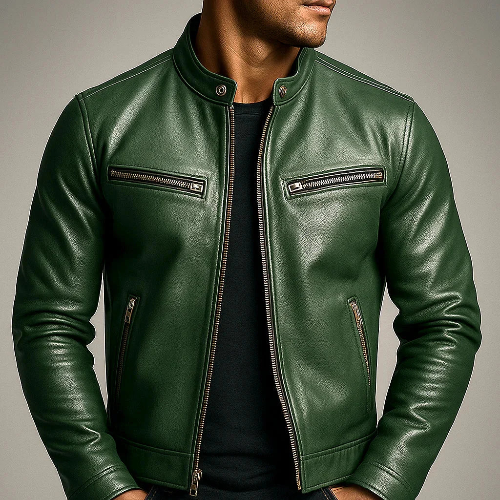 Chaqueta Biker Efecto Piel